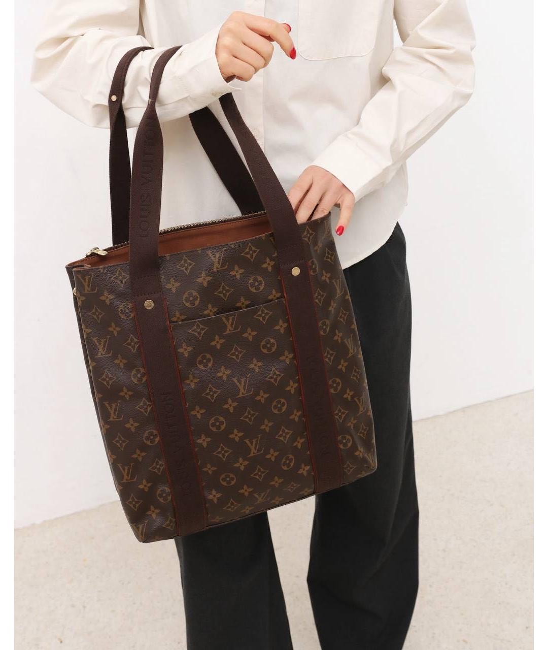 LOUIS VUITTON Коричневая сумка тоут, фото 3