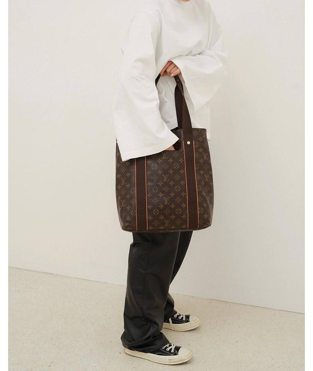 LOUIS VUITTON Коричневая сумка тоут, фото 4