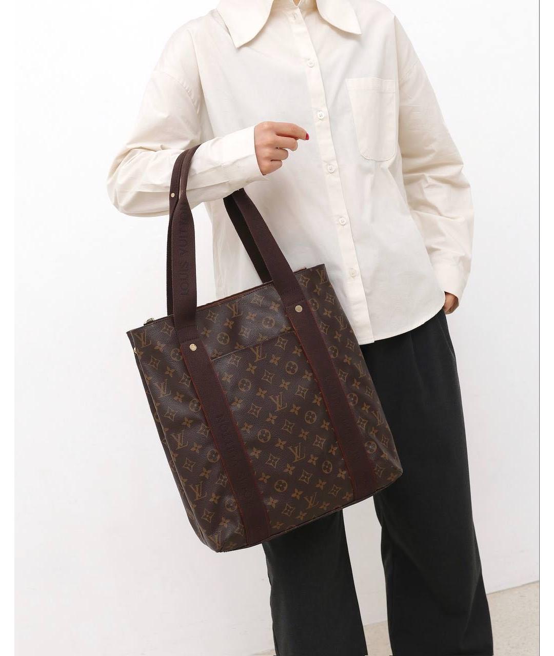 LOUIS VUITTON Коричневая сумка тоут, фото 5