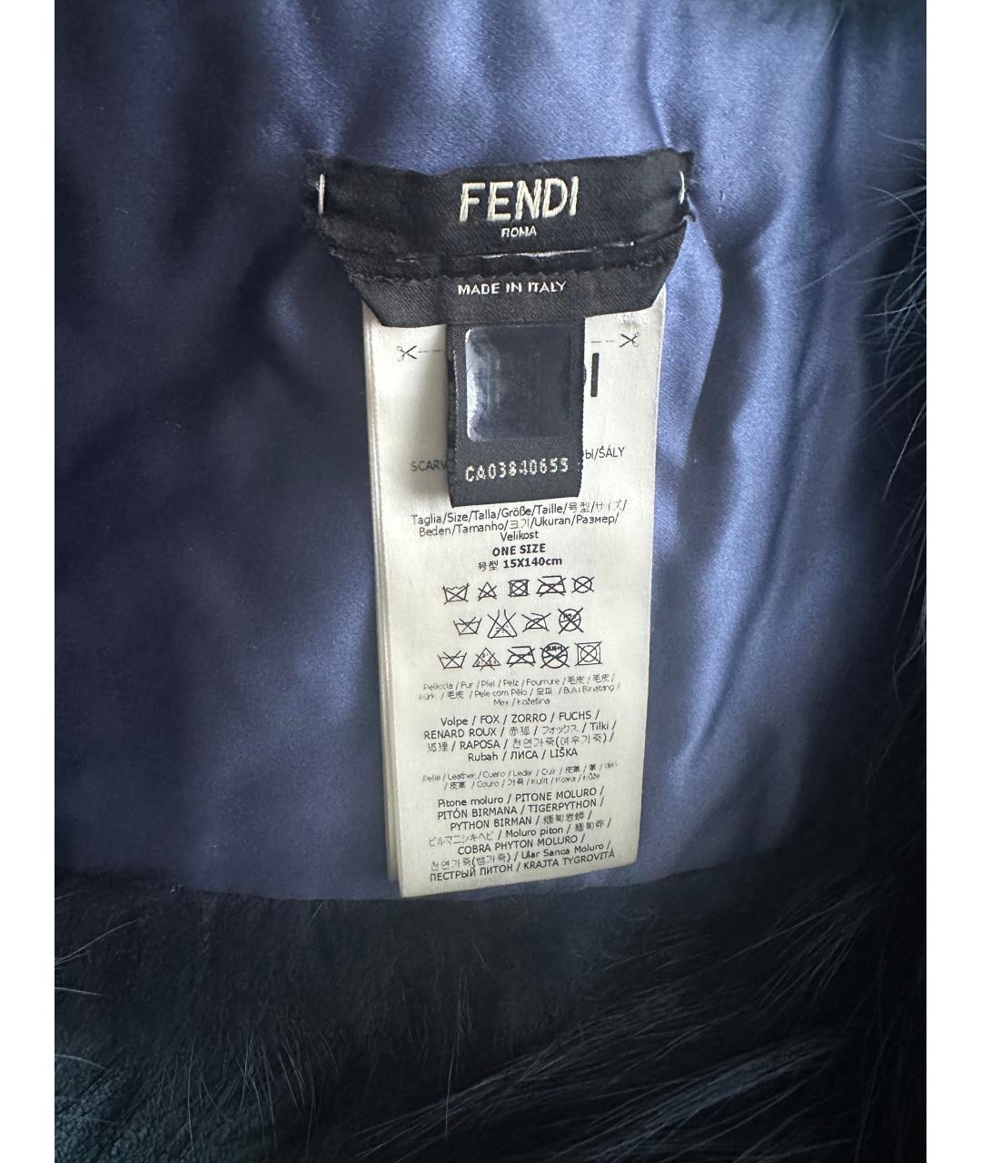 FENDI Синий воротник, фото 3