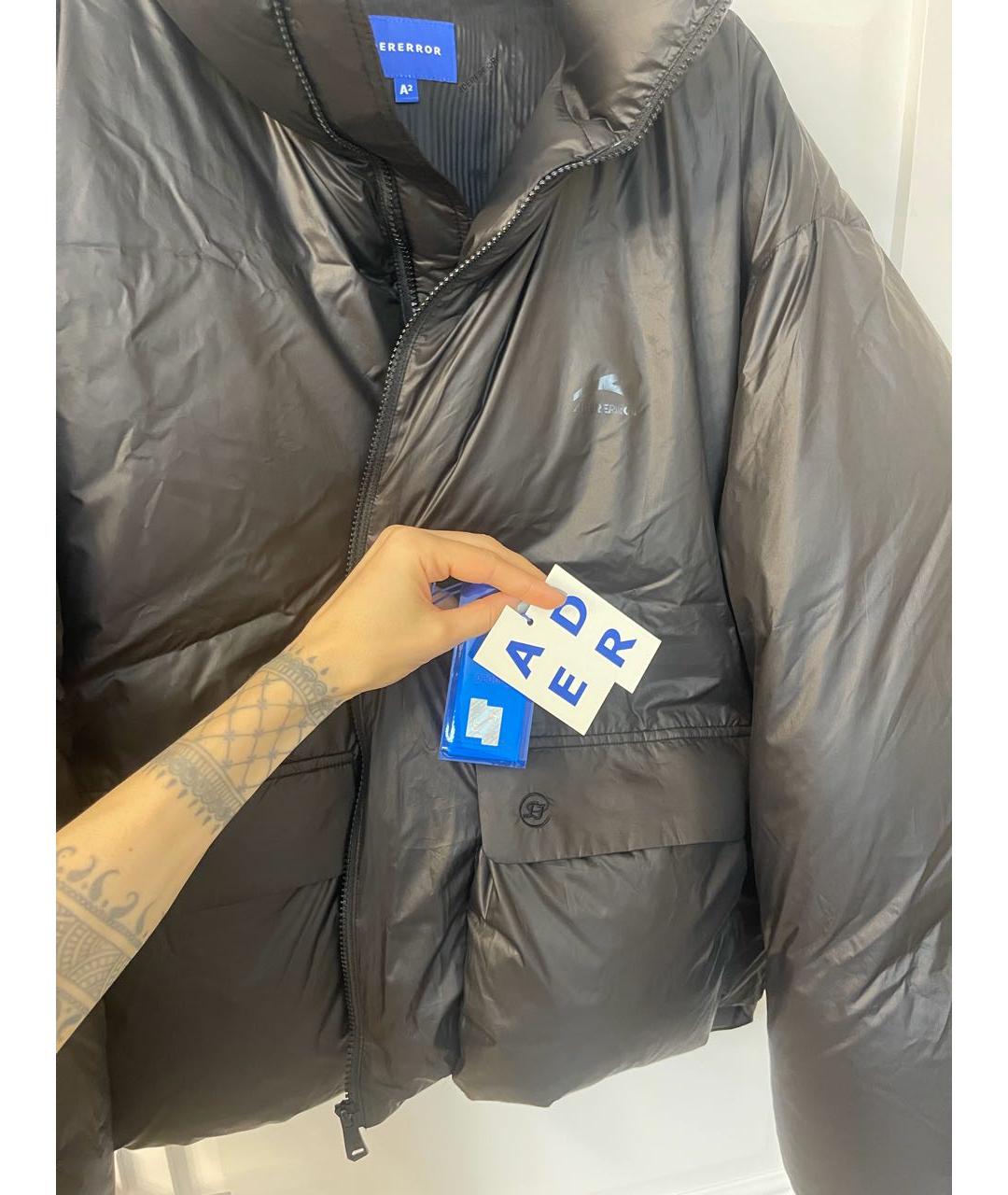 ADER ERROR Черный полиэстеровый пуховик, фото 3