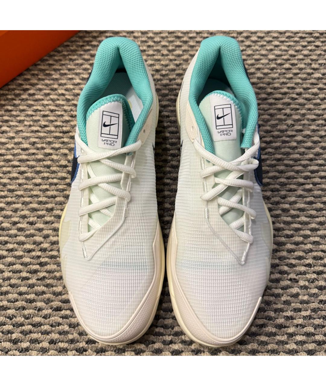 NIKE Белые текстильные низкие кроссовки / кеды, фото 2