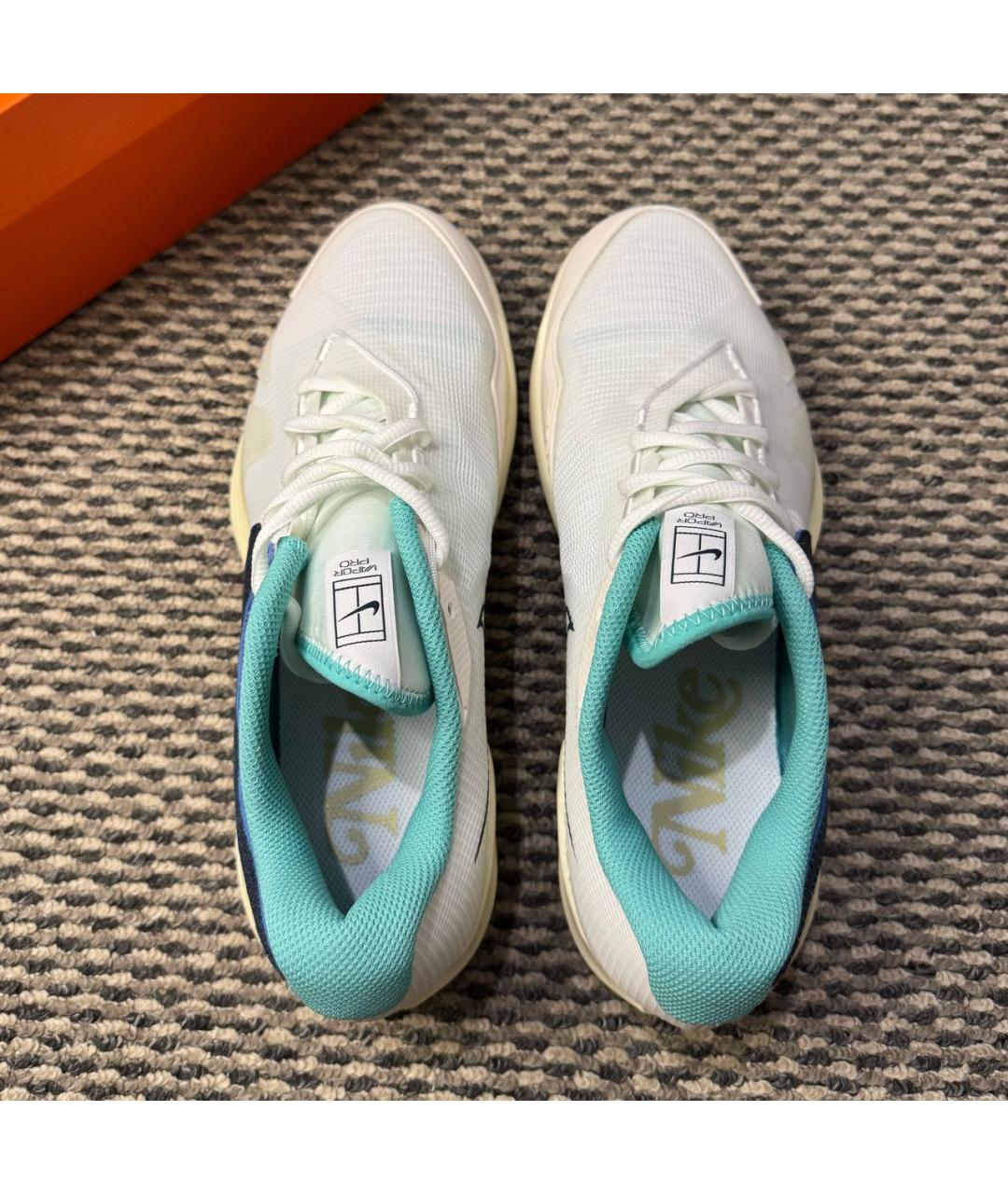 NIKE Белые текстильные низкие кроссовки / кеды, фото 3