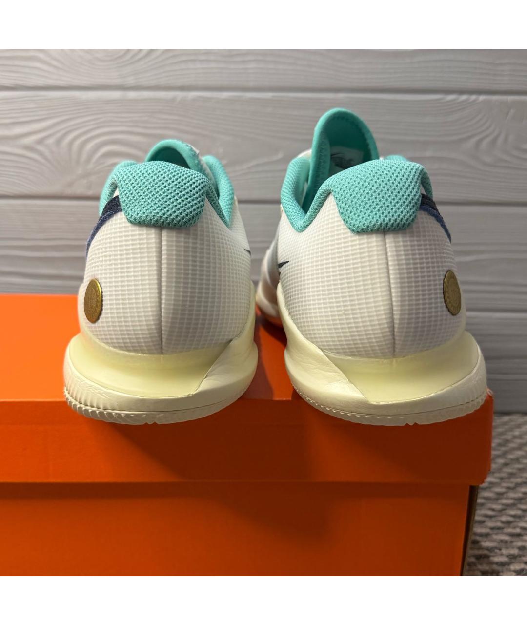 NIKE Белые текстильные низкие кроссовки / кеды, фото 4