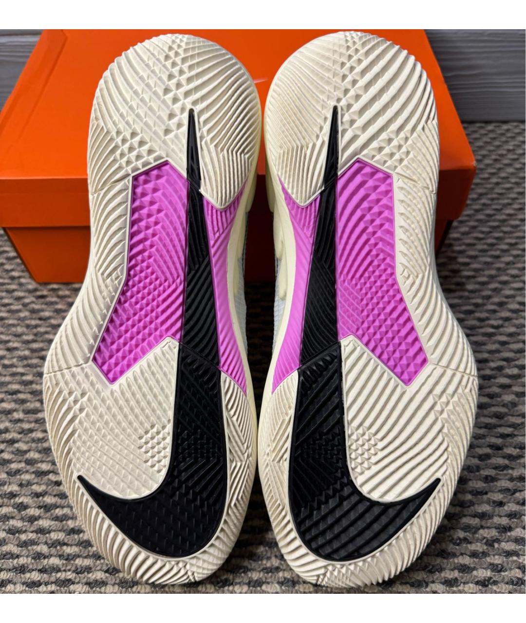 NIKE Белые текстильные низкие кроссовки / кеды, фото 6