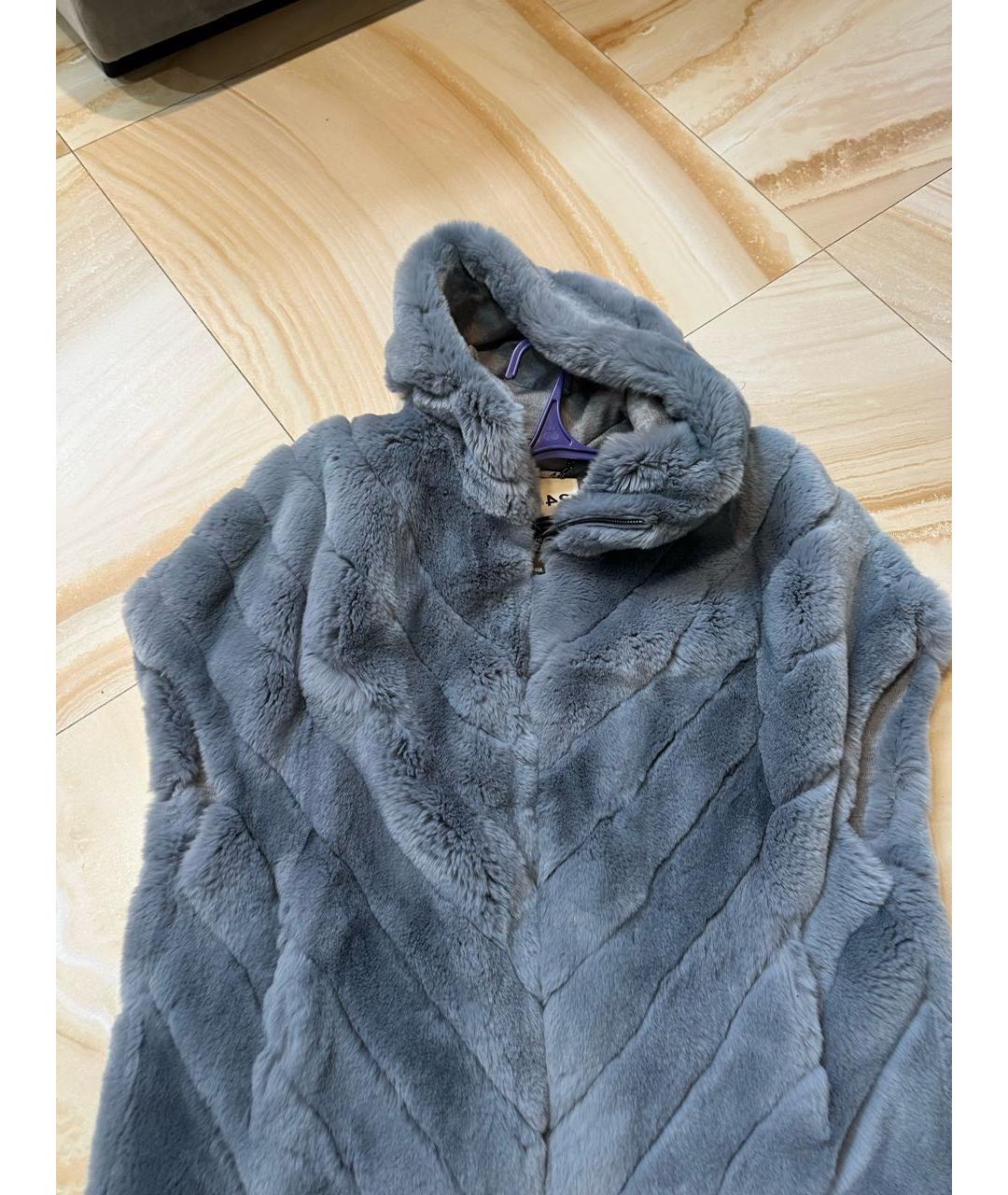 MANZONI 24 Голубая меховая шуба, фото 4