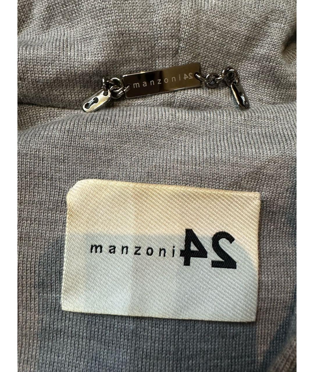 MANZONI 24 Голубая меховая шуба, фото 3