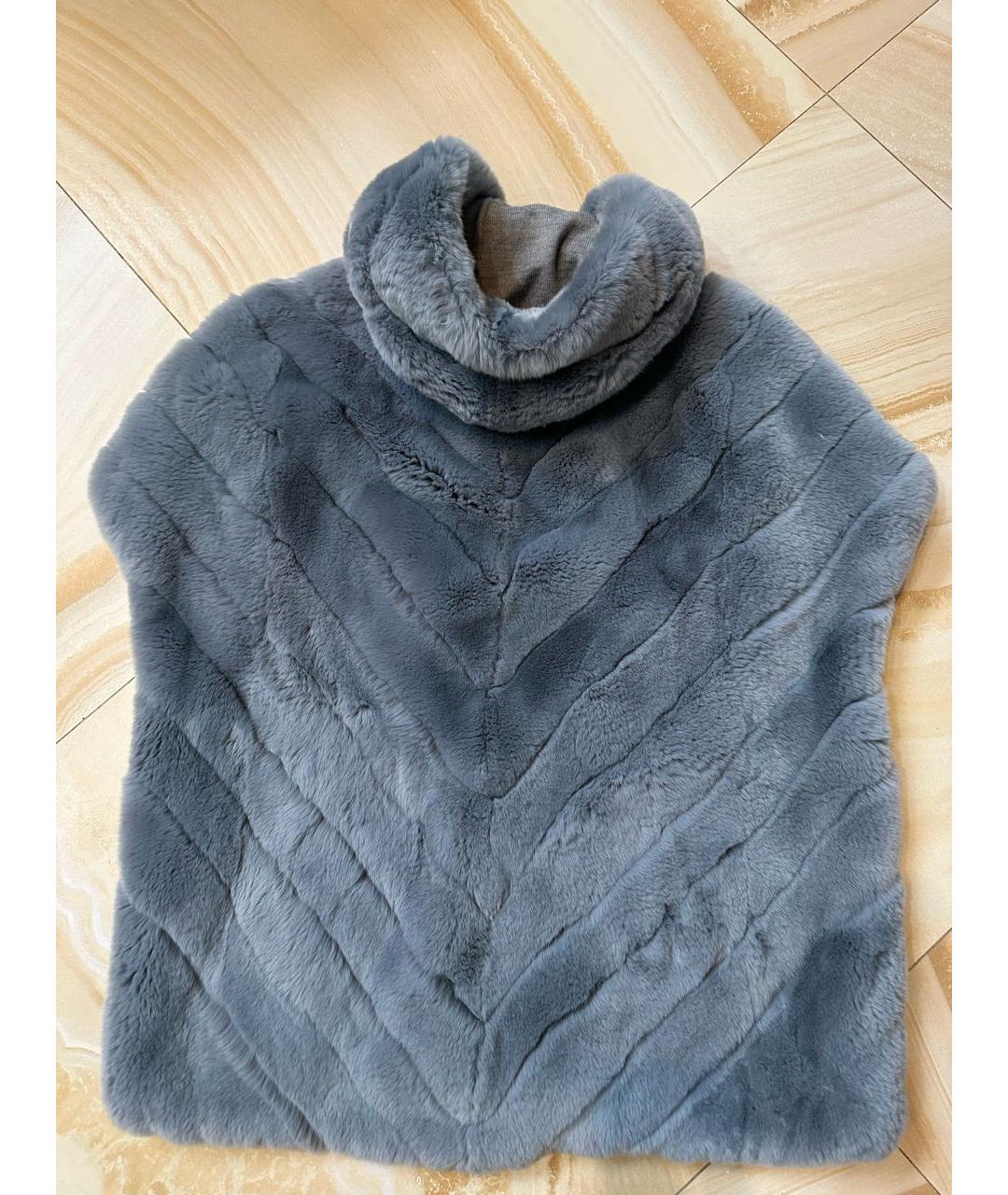 MANZONI 24 Голубая меховая шуба, фото 2