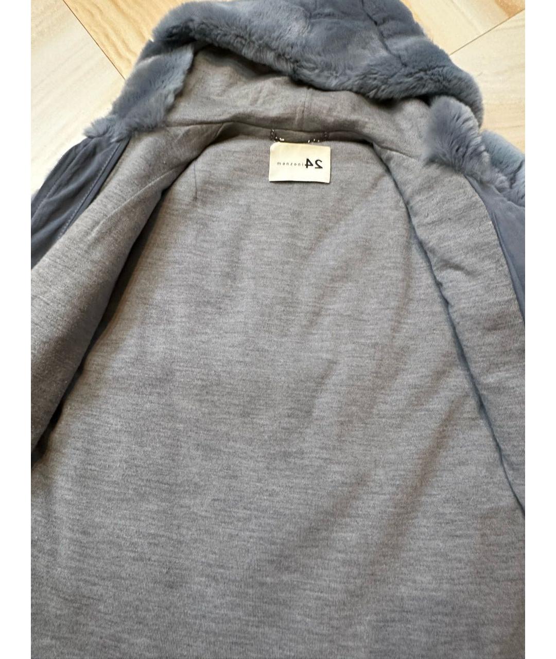 MANZONI 24 Голубая меховая шуба, фото 5