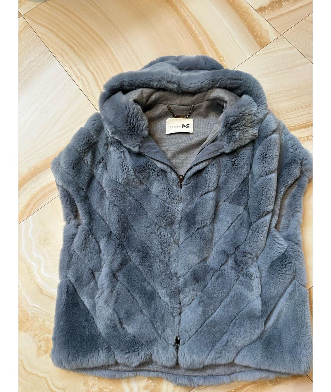 MANZONI 24 Голубая меховая шуба, фото 8