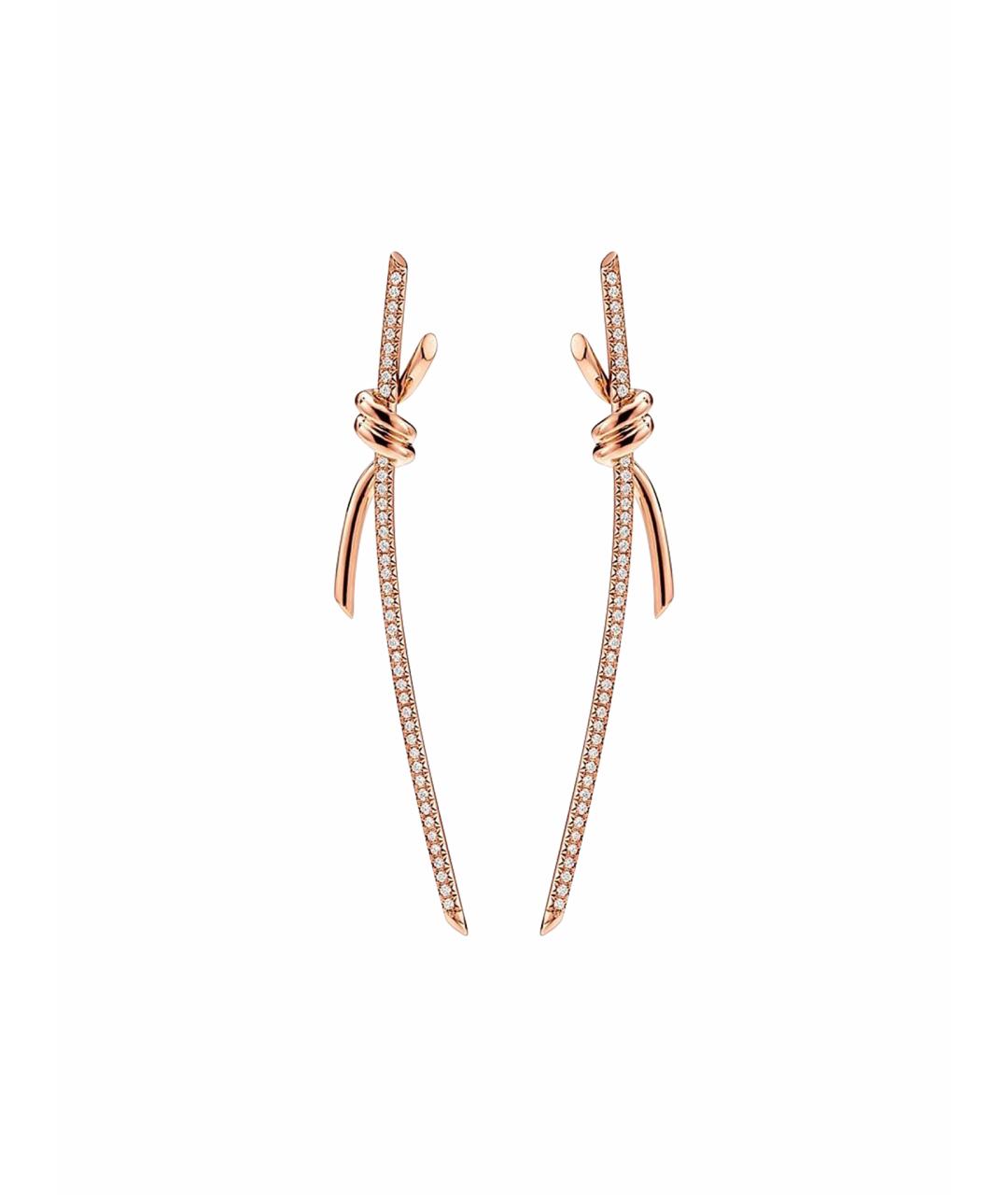 TIFFANY&CO Бежевые серьги из розового золота, фото 1