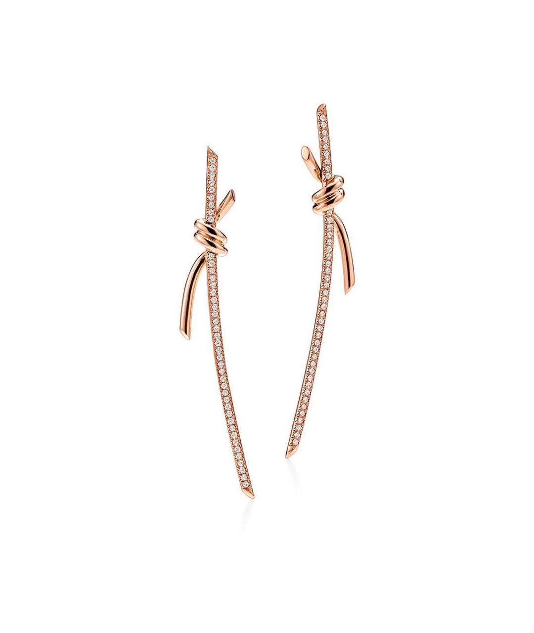 TIFFANY&CO Бежевые серьги из розового золота, фото 4