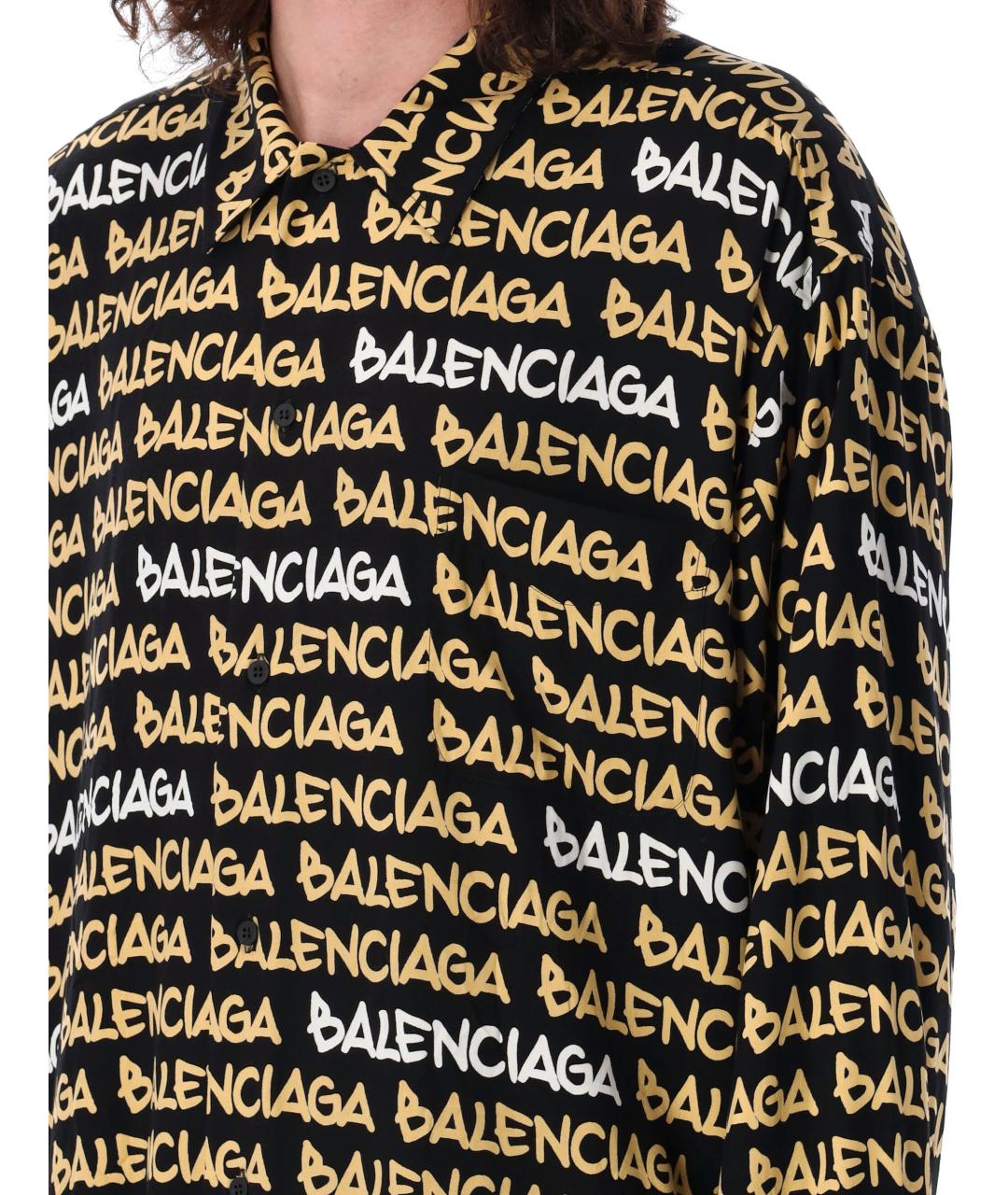 BALENCIAGA Черная кэжуал рубашка, фото 3