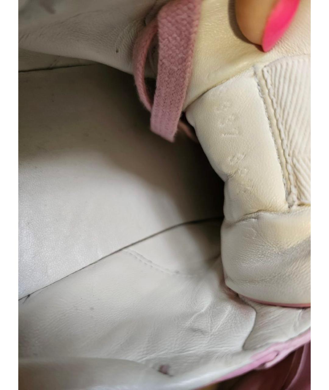 GUCCI Розовые кожаные кроссовки, фото 5