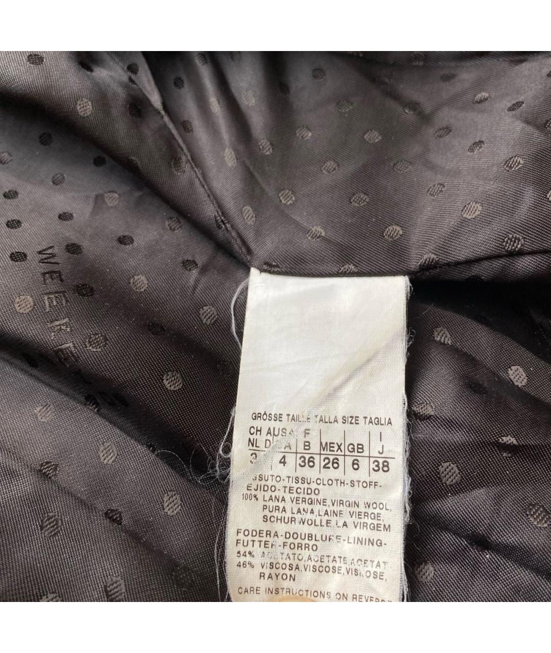 WEEKEND MAX MARA Антрацитовое шерстяное пальто, фото 7