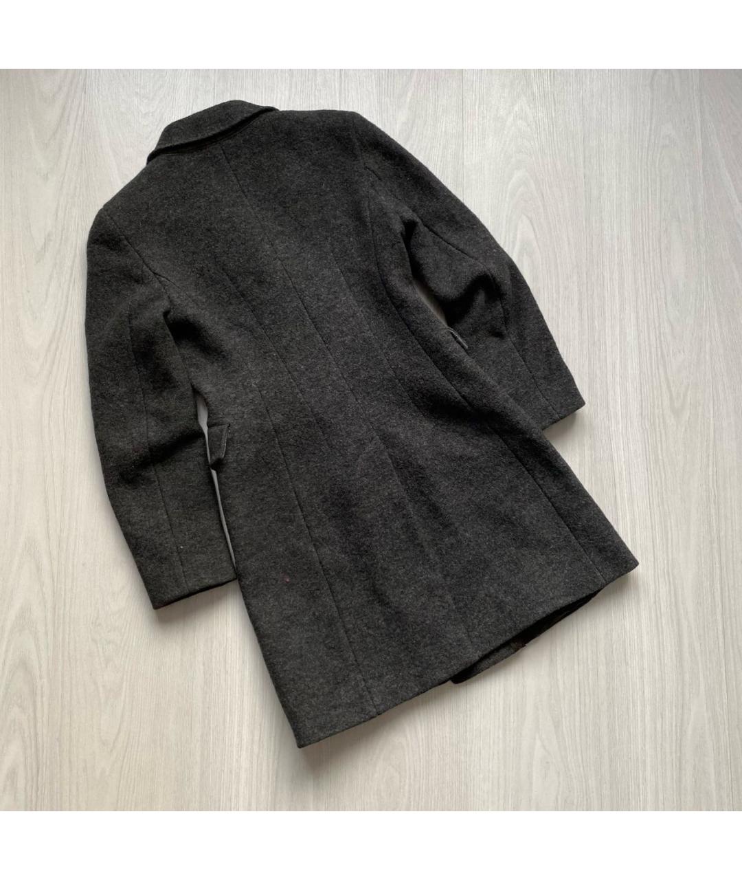 WEEKEND MAX MARA Антрацитовое шерстяное пальто, фото 5