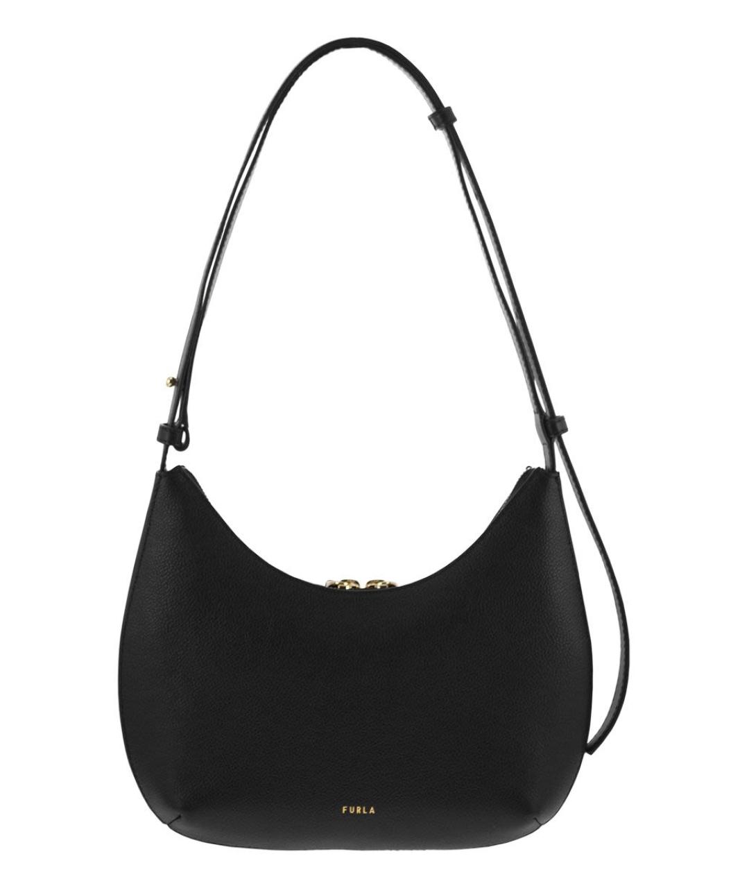 FURLA Черная кожаная сумка через плечо, фото 2