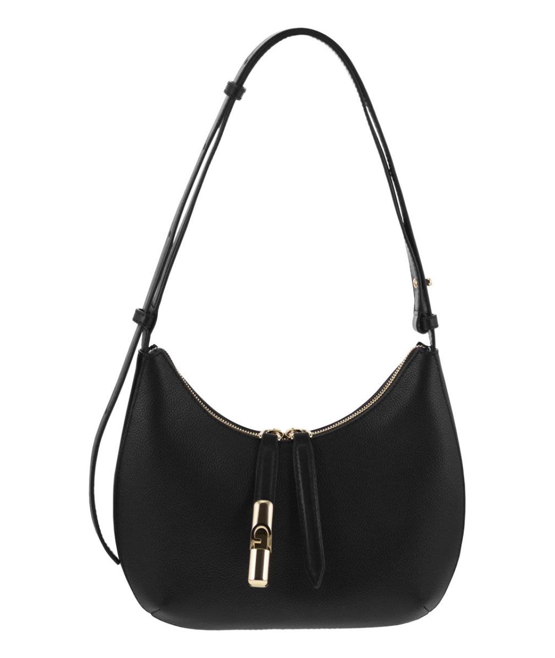 FURLA Черная кожаная сумка через плечо, фото 1