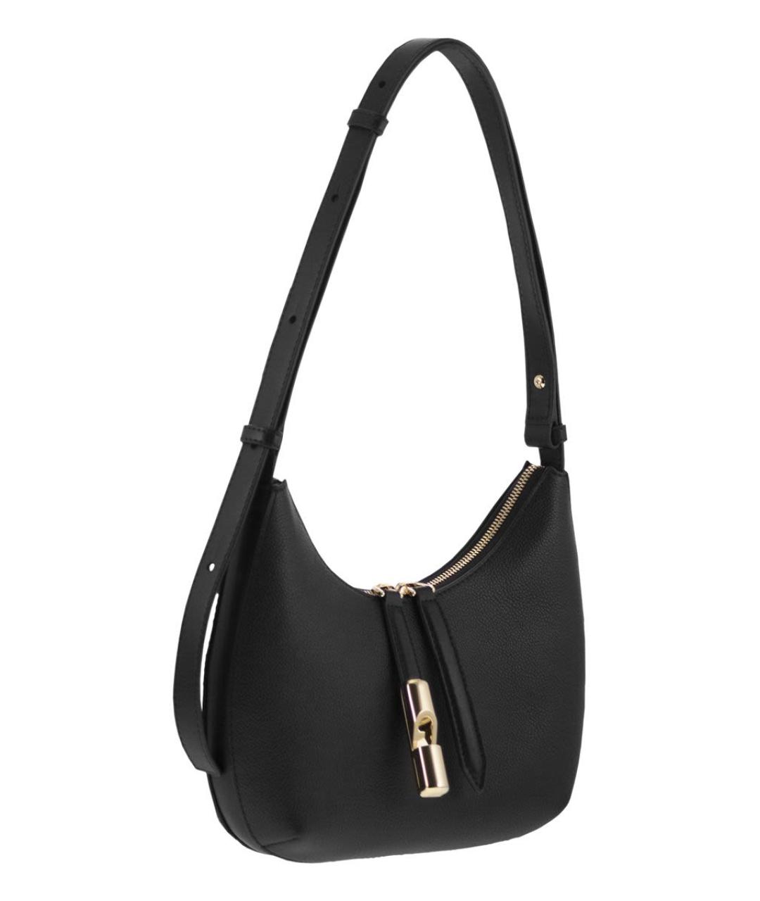 FURLA Черная кожаная сумка через плечо, фото 4