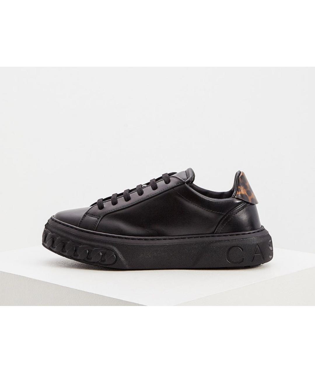 CASADEI Черные кожаные кеды, фото 6