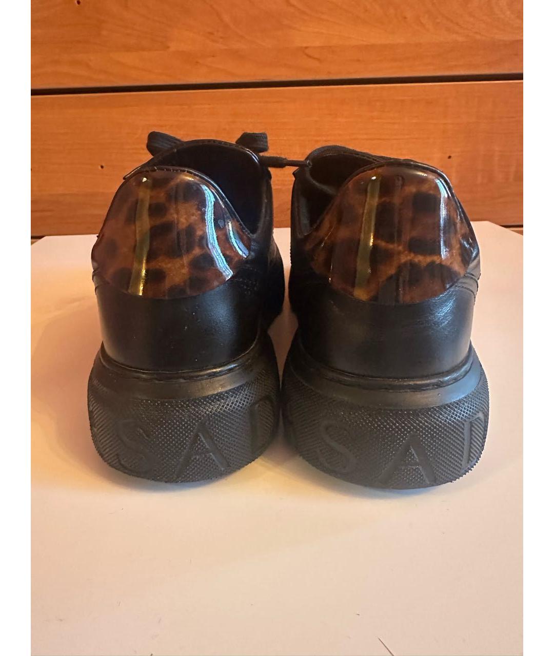 CASADEI Черные кожаные кеды, фото 4