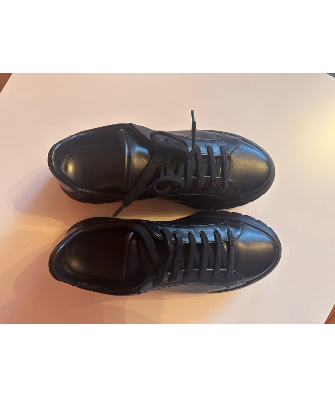 CASADEI Черные кожаные кеды, фото 3