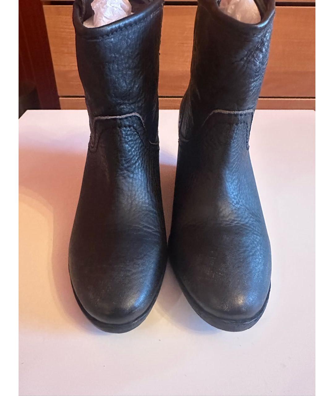 ASH Черные кожаные полусапоги, фото 2