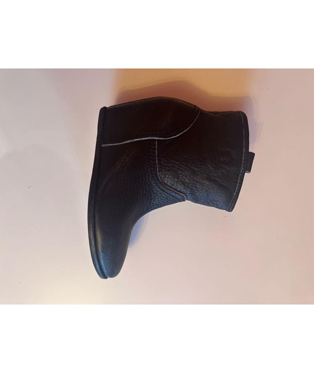 ASH Черные кожаные полусапоги, фото 6