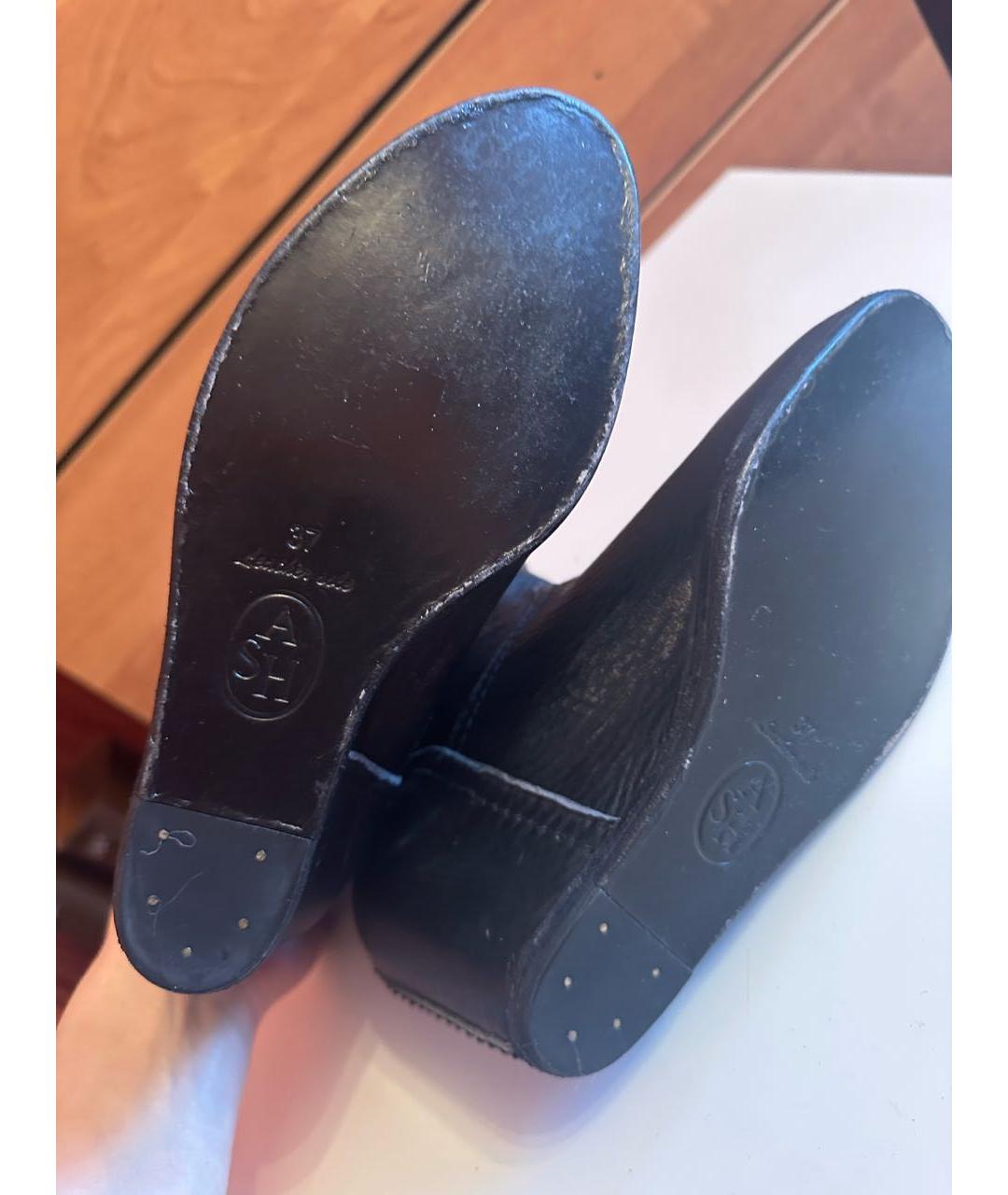 ASH Черные кожаные полусапоги, фото 5