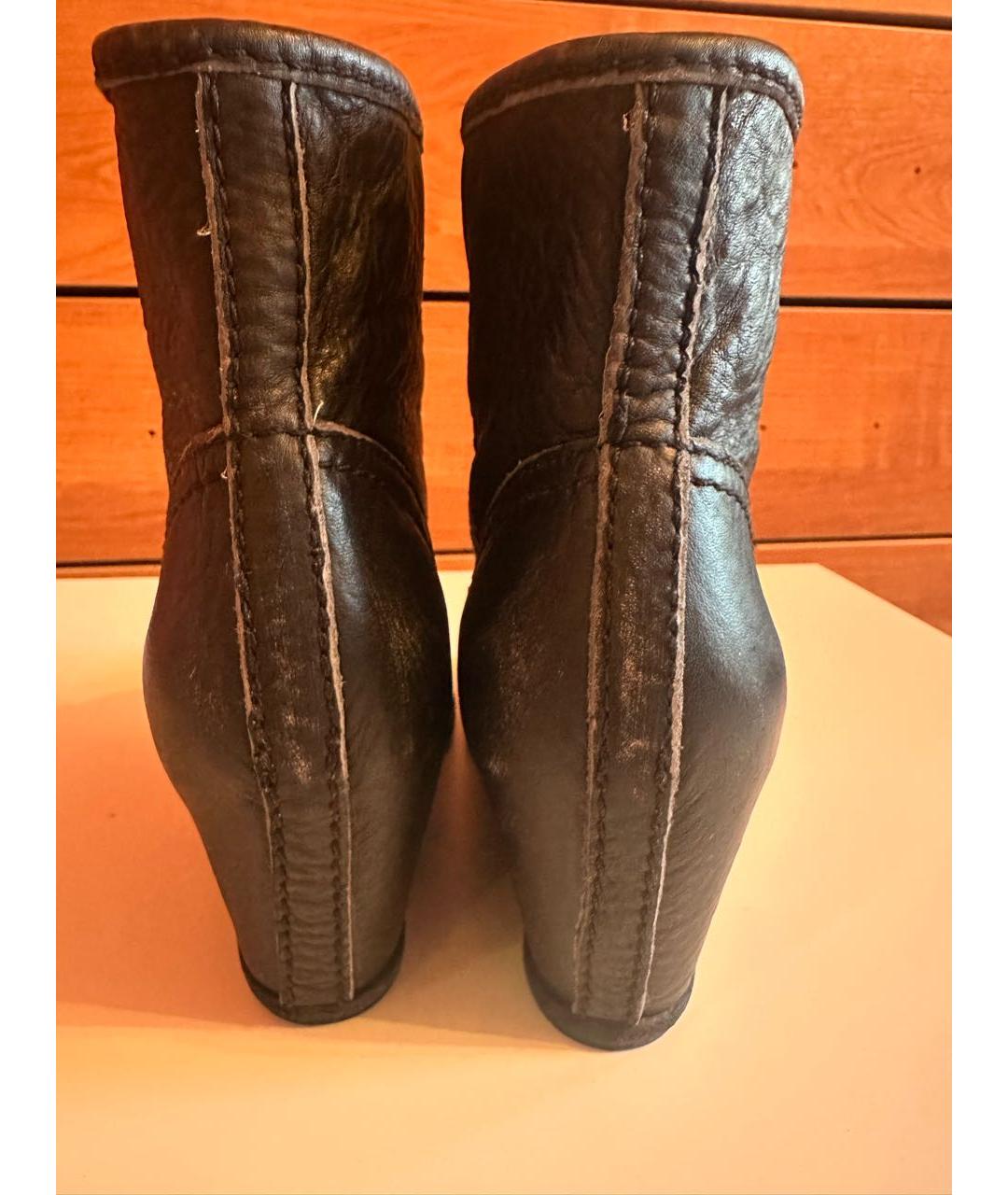 ASH Черные кожаные полусапоги, фото 4