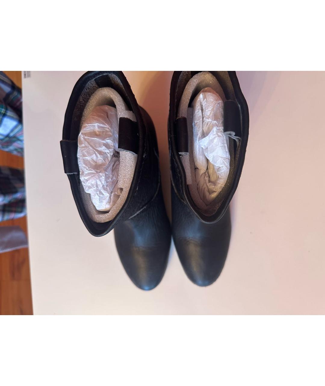 ASH Черные кожаные полусапоги, фото 3