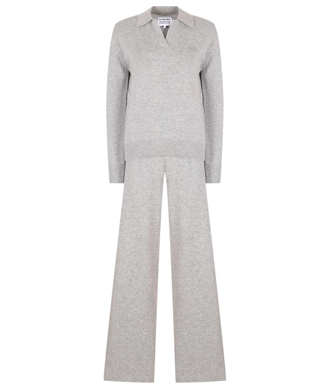 St. Barth Серый шерстяной костюм с брюками, фото 1
