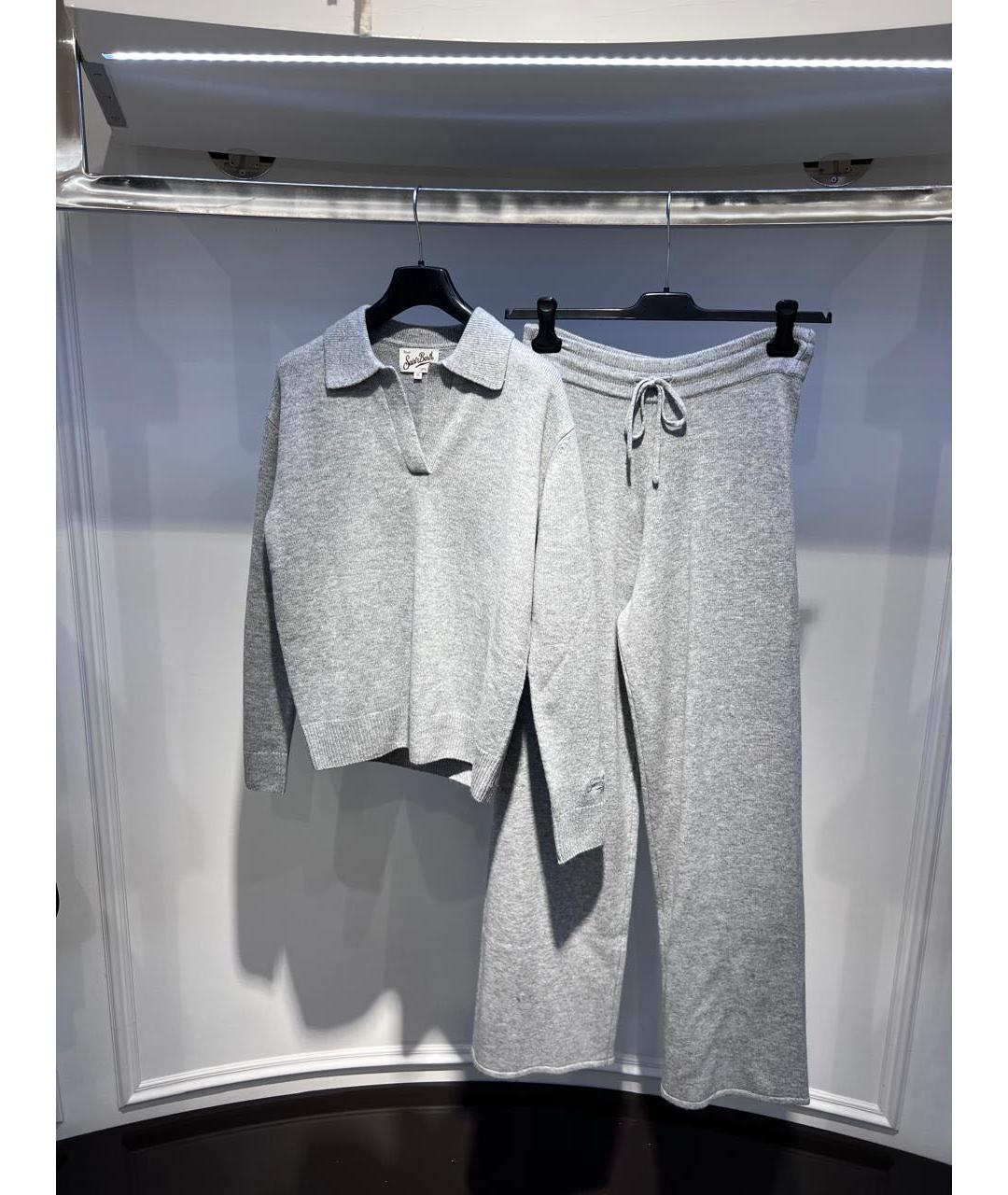 St. Barth Серый шерстяной костюм с брюками, фото 2
