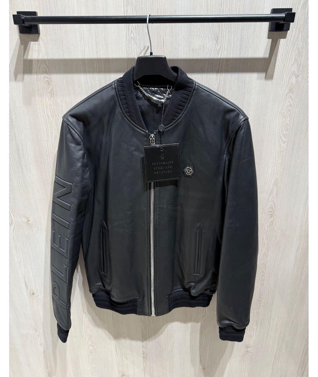 PHILIPP PLEIN Черная кожаная куртка, фото 8