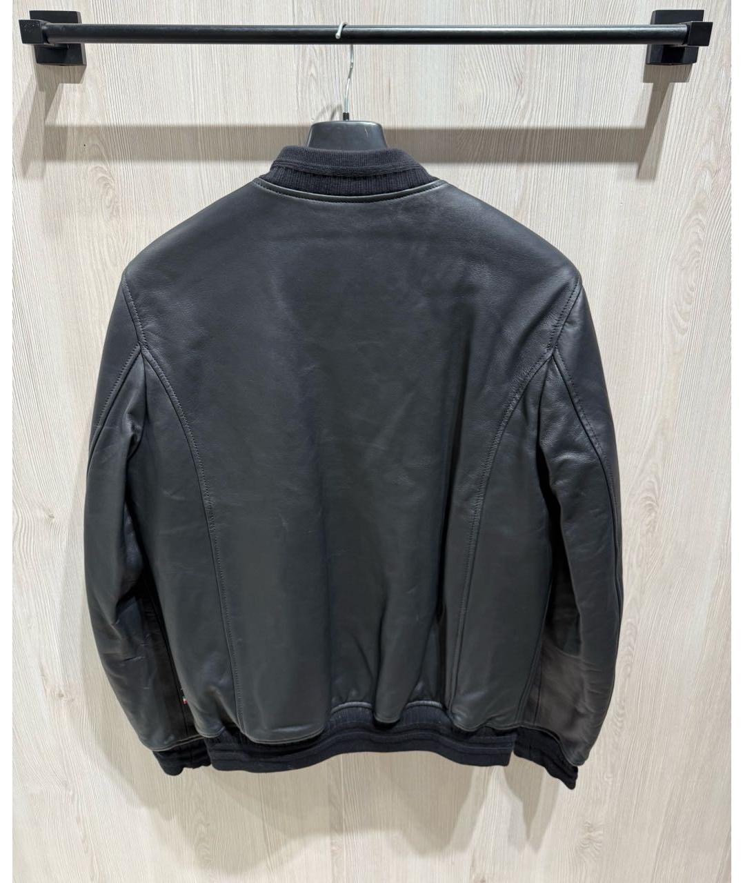 PHILIPP PLEIN Черная кожаная куртка, фото 2