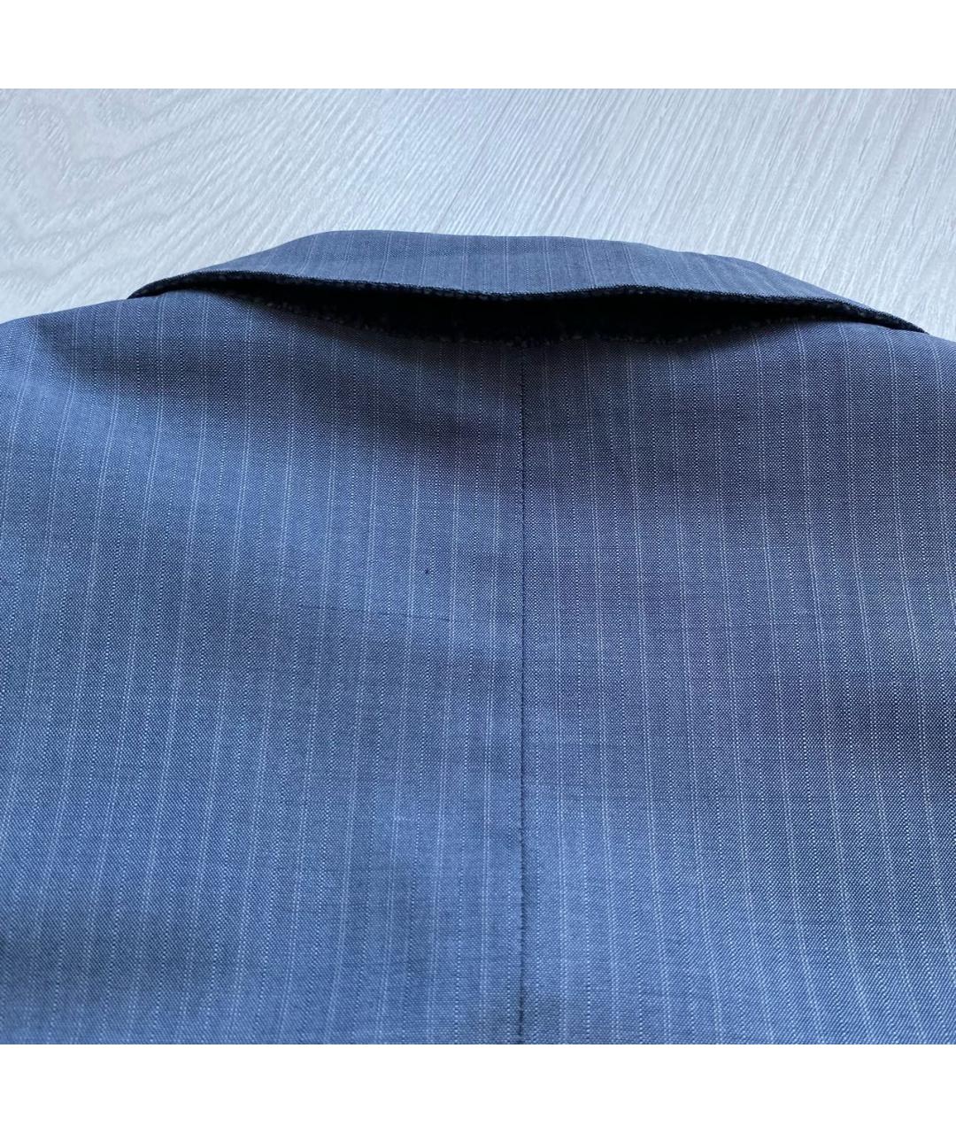 ERMENEGILDO ZEGNA XXX Голубой шерстяной пиджак, фото 8