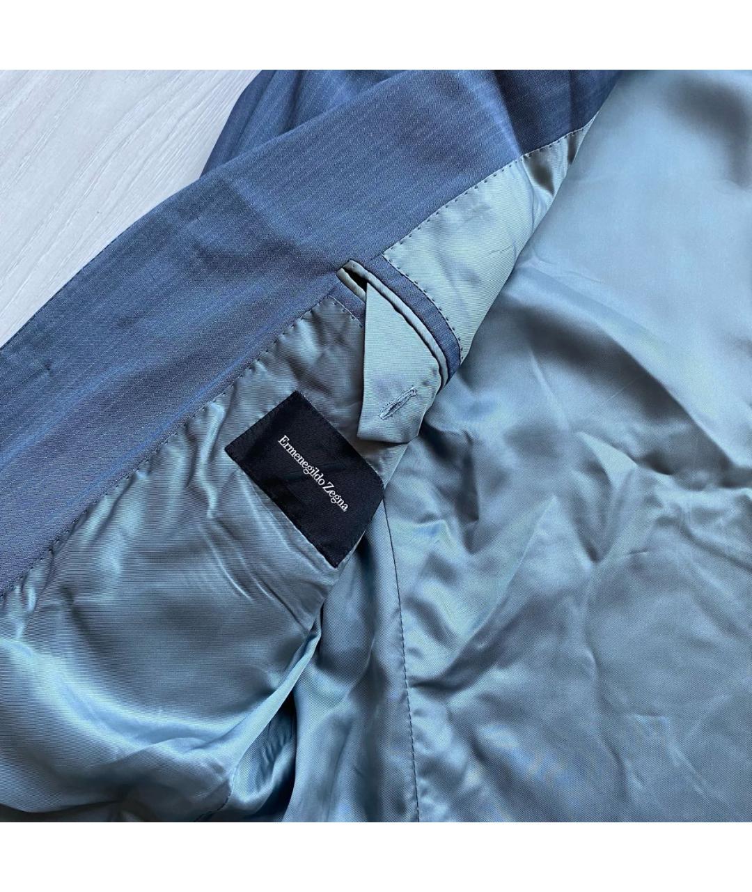 ERMENEGILDO ZEGNA XXX Голубой шерстяной пиджак, фото 6