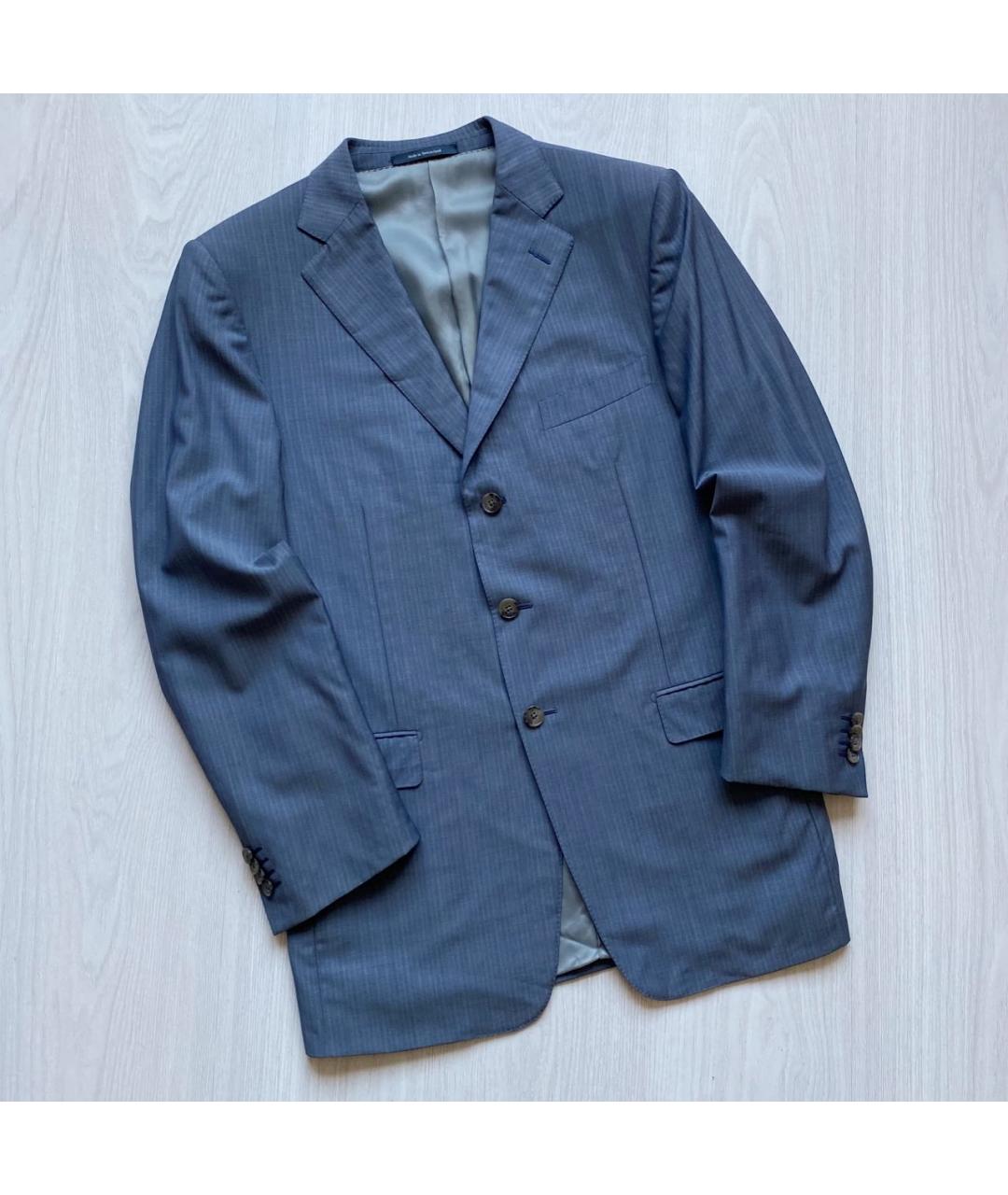 ERMENEGILDO ZEGNA XXX Голубой шерстяной пиджак, фото 9