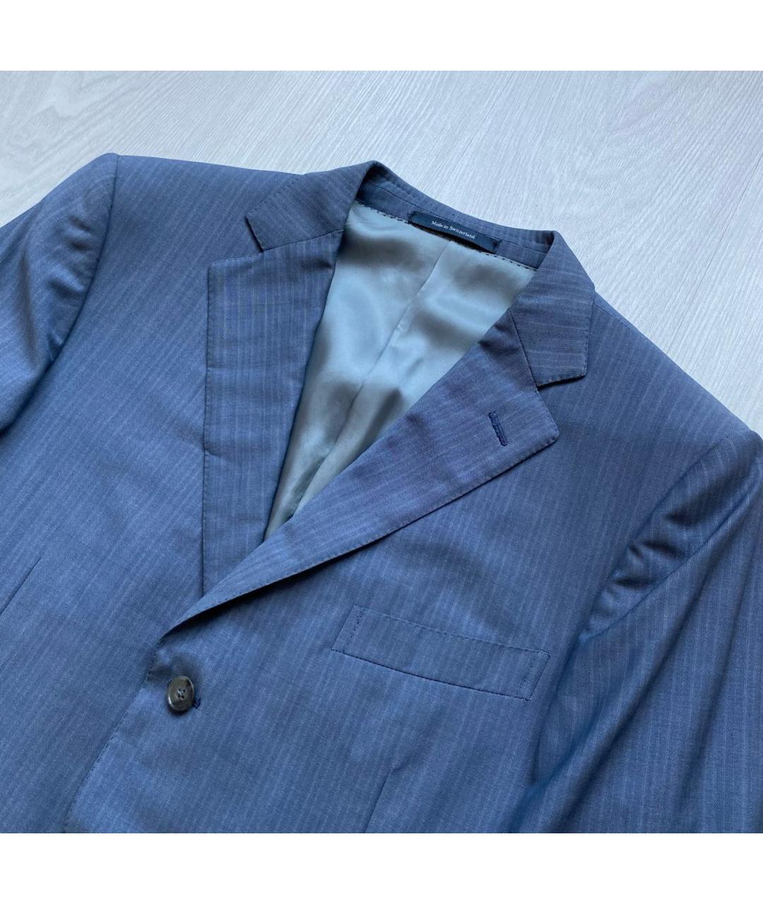 ERMENEGILDO ZEGNA XXX Голубой шерстяной пиджак, фото 2