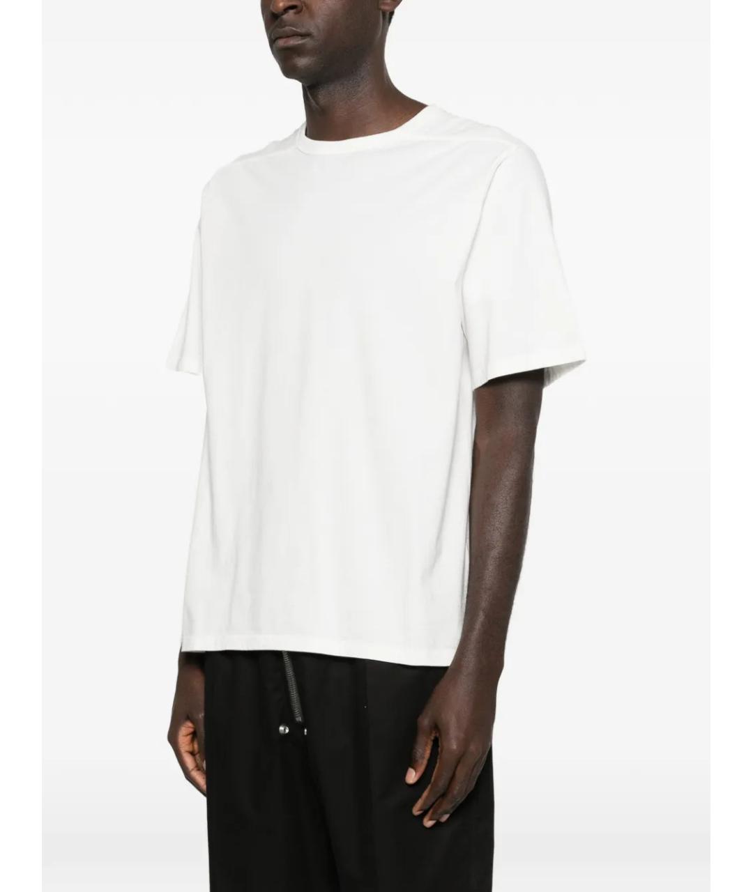 RICK OWENS Белая хлопковая футболка, фото 3