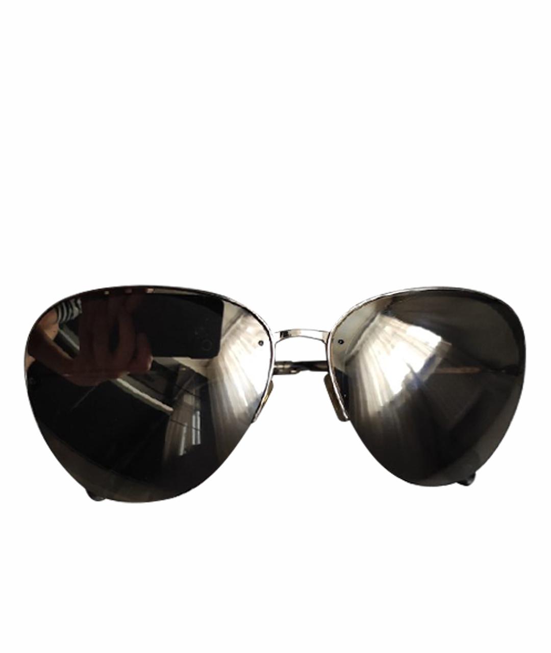 MIU MIU Золотые металлические солнцезащитные очки, фото 1