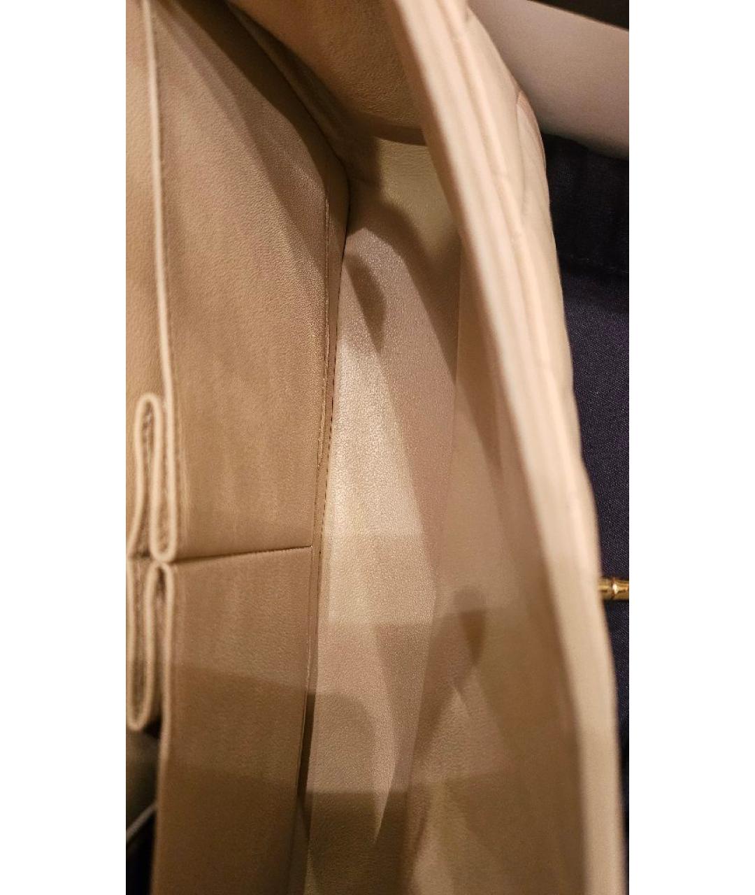 CHANEL Бежевая кожаная сумка через плечо, фото 4