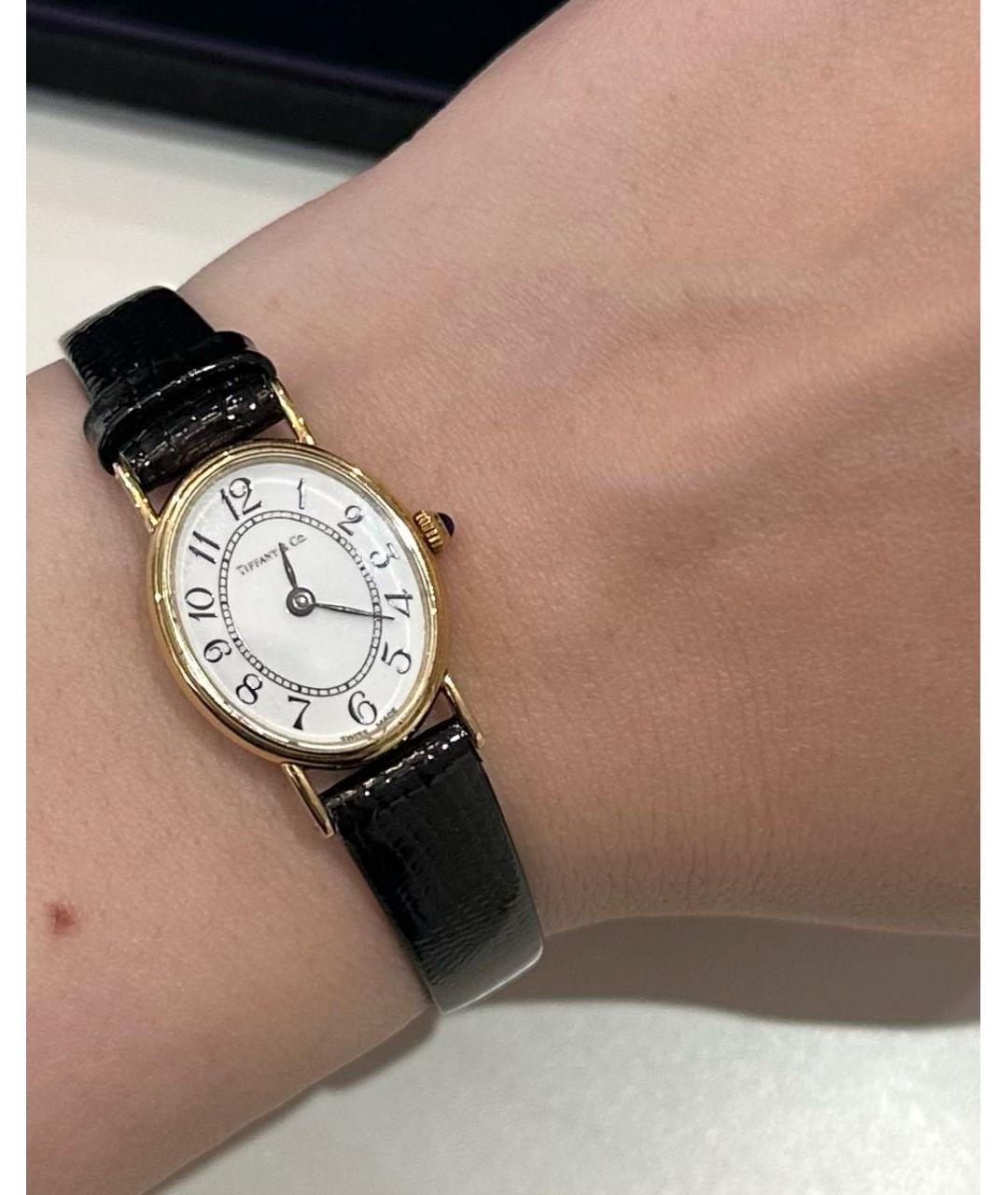 TIFFANY&CO Черные позолоченные часы, фото 3