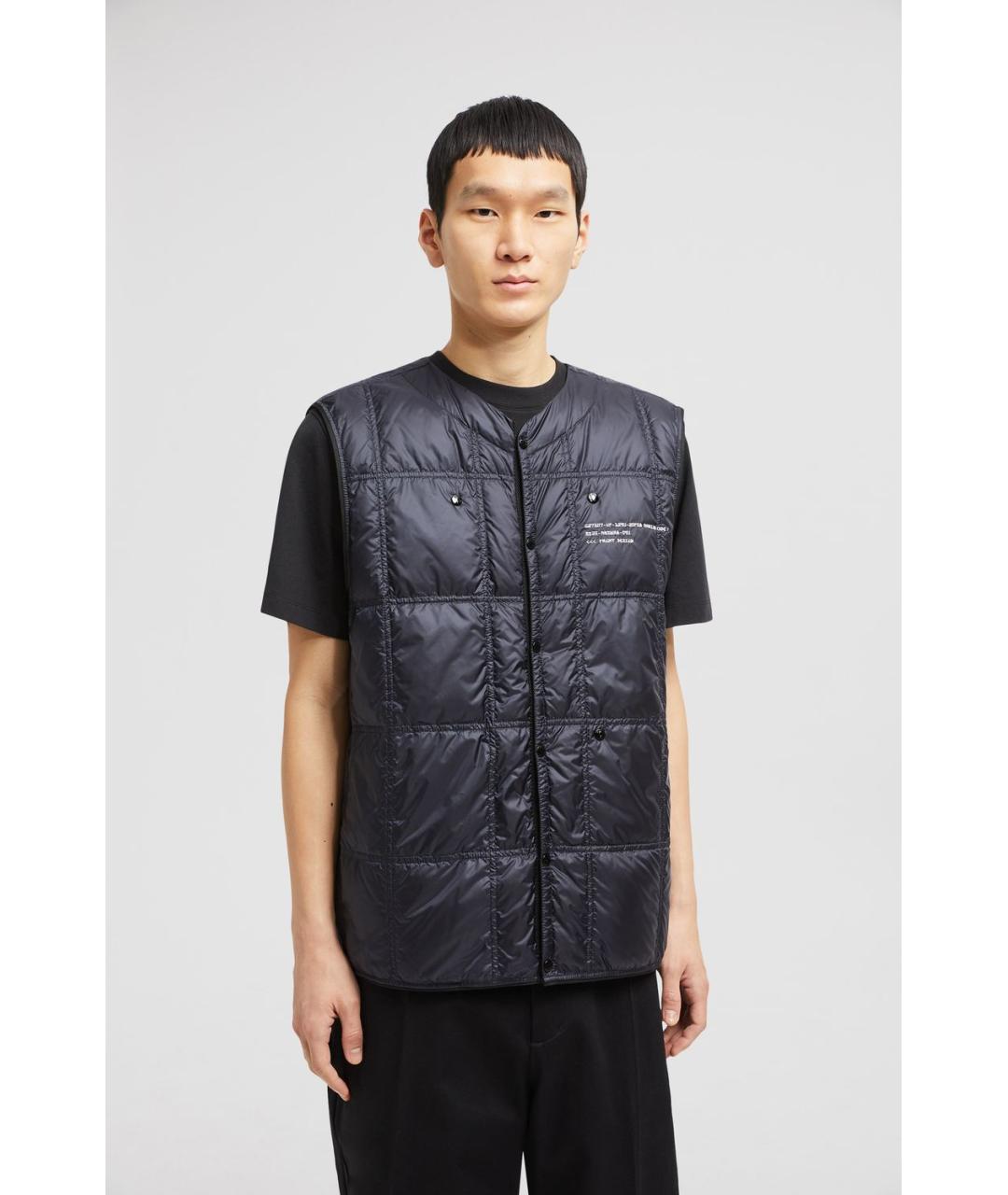 MONCLER Темно-синий полиамидовый жилет, фото 3