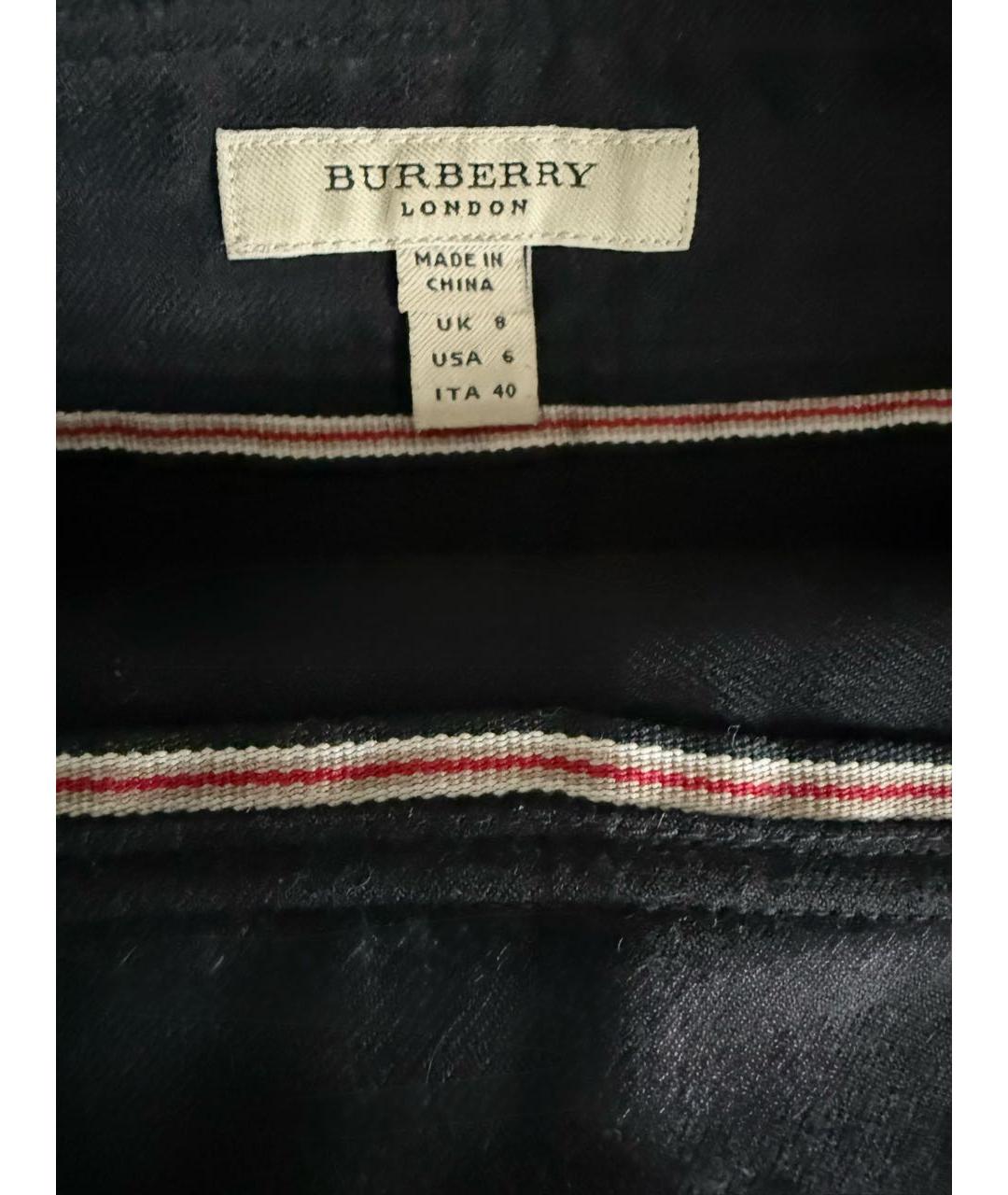 BURBERRY Черная шерстяная юбка мини, фото 4