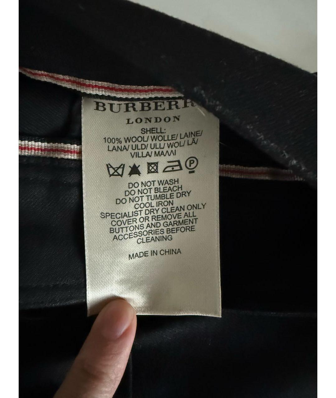 BURBERRY Черная шерстяная юбка мини, фото 7