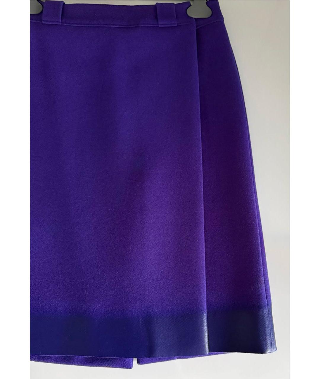 PRADA Фиолетовая шерстяная юбка миди, фото 8
