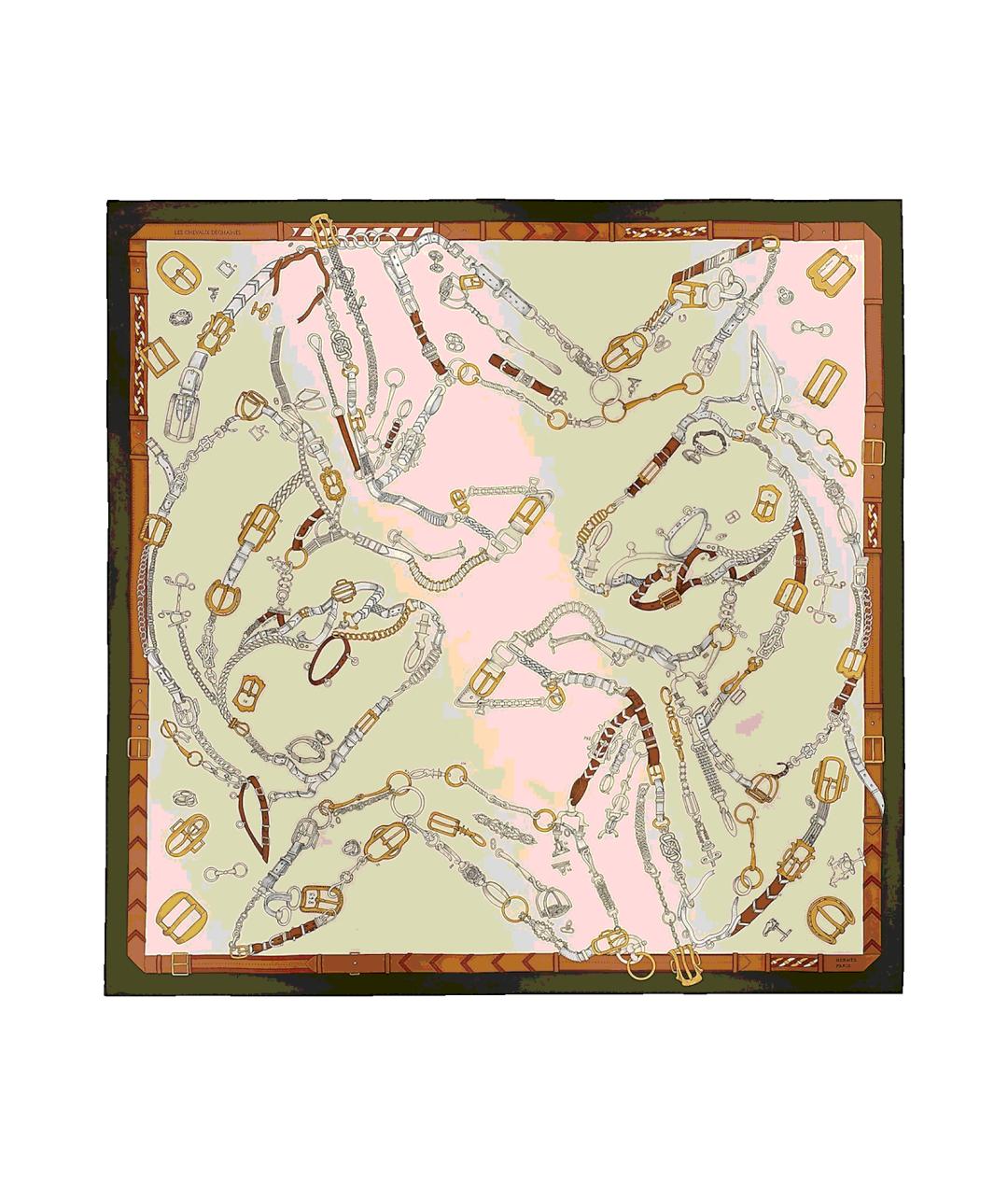 HERMES Бежевый кашемировый платок, фото 1