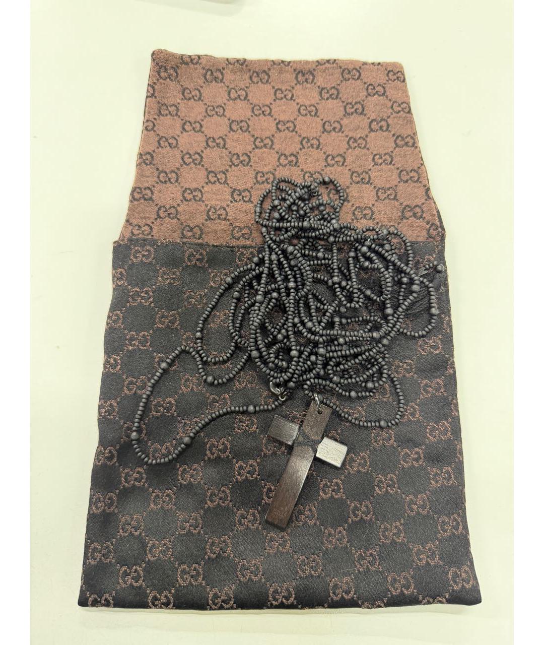 GUCCI Черная деревянная подвеска, фото 2