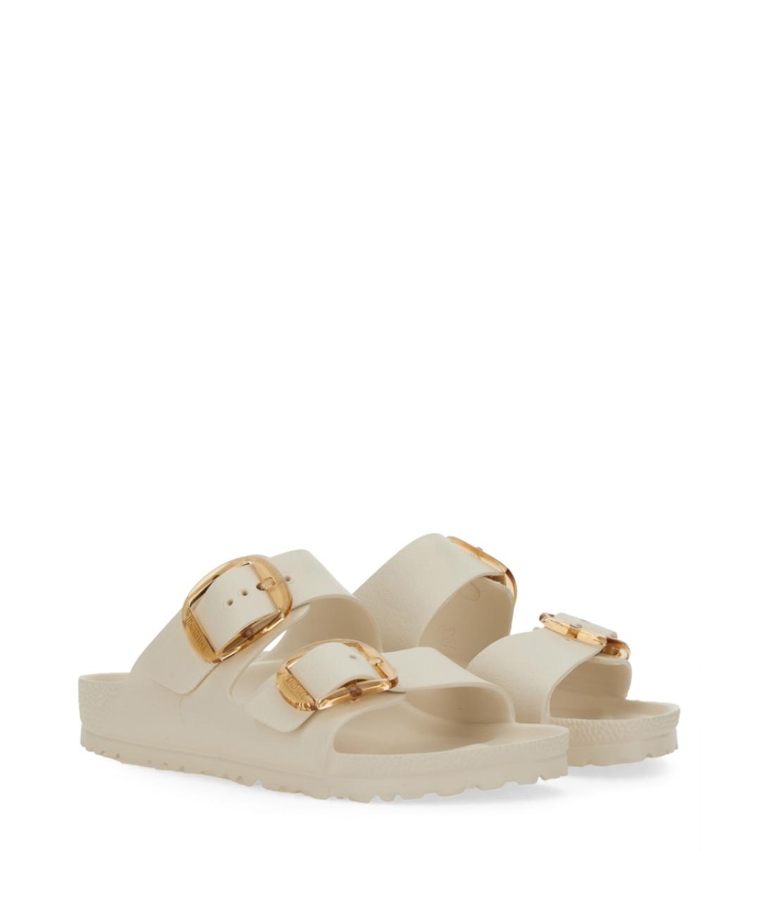 BIRKENSTOCK Белые кожаные сандалии, фото 3